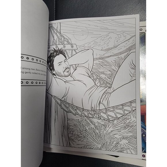 Crush & Color: Keanu Reeves Adult Coloring Book - Picture 4 of 4